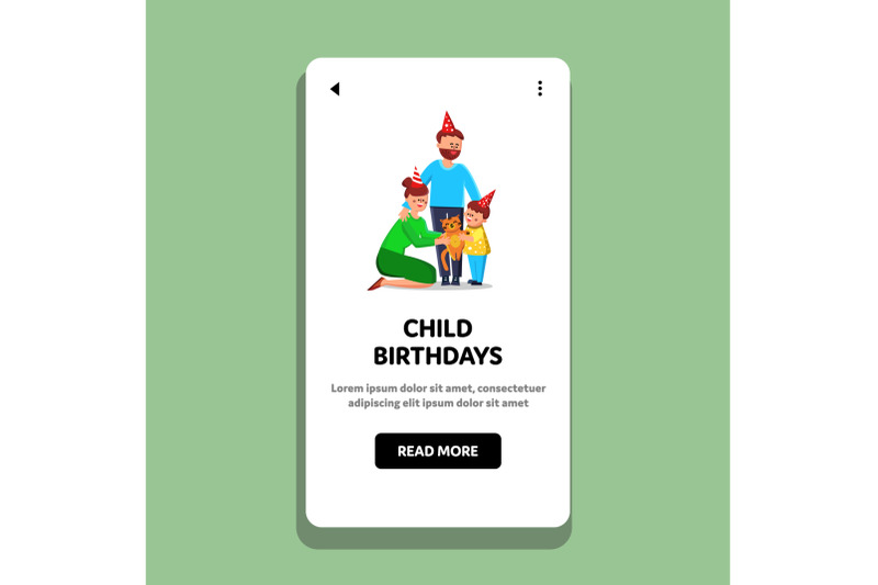 child-birthdays-celebrate-family-with-cat-vector