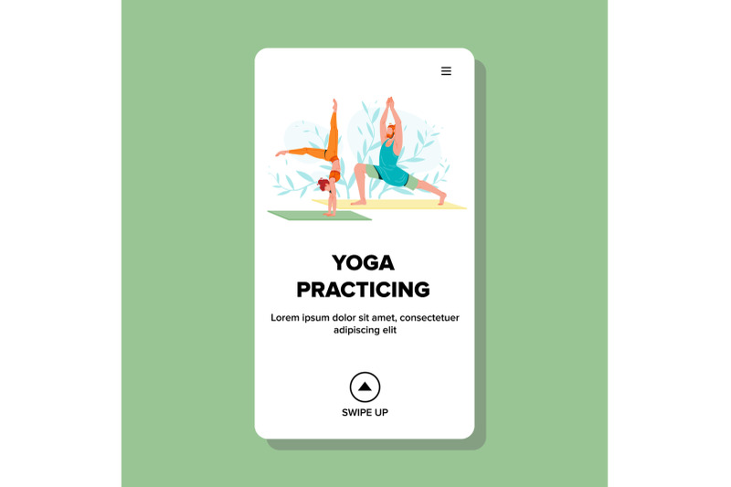 yoga-practicing-and-training-fit-people-vector