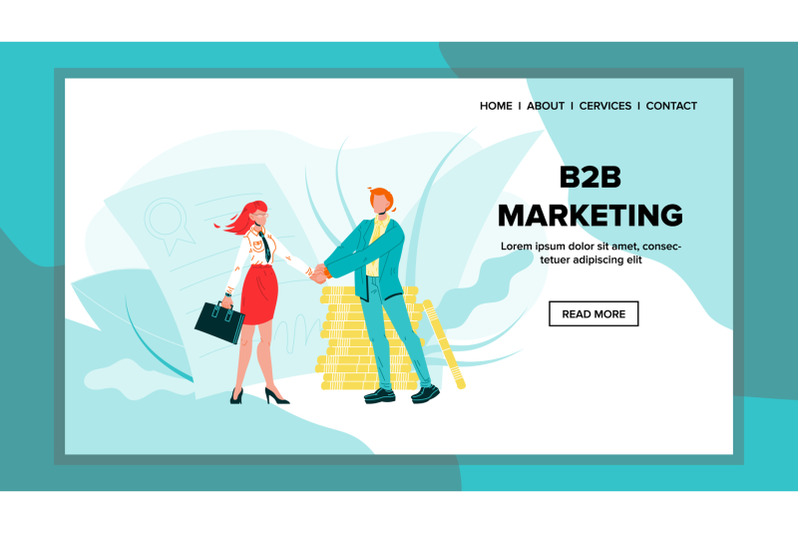 b2b-marketing-and-successful-business-deal-vector