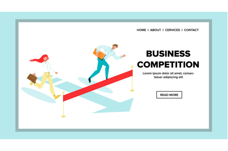 business-competition-running-colleagues-vector-illustration-illustration