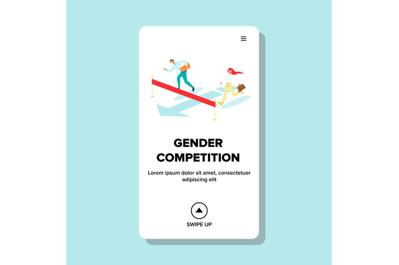 gender-competition-man-and-woman-running-vector