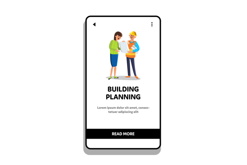 building-planning-speak-client-with-builder-vector