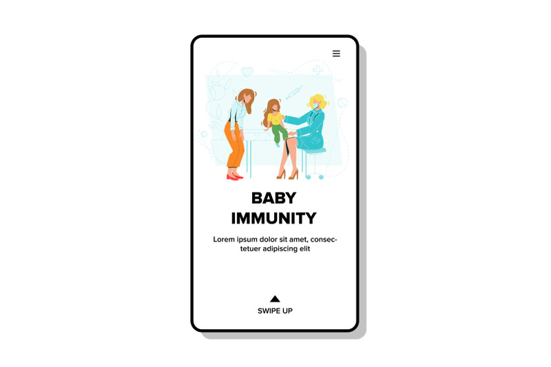 baby-immunity-examining-doctor-in-clinic-vector