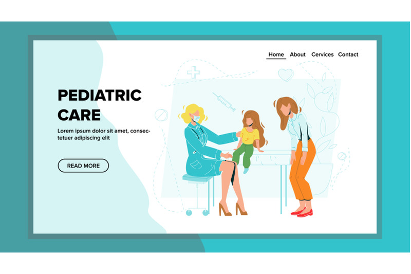 pediatric-care-child-in-clinic-cabinet-vector