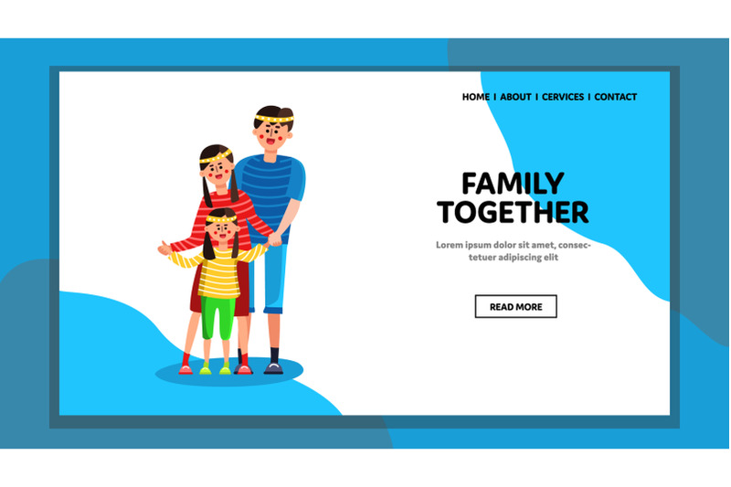 family-together-standing-and-holding-hands-vector