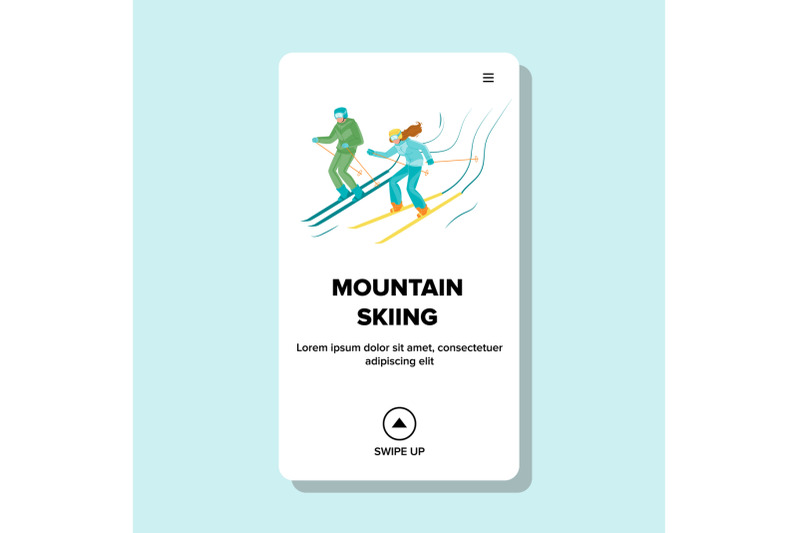 mountain-skiing-active-sportive-vacation-vector-illustration