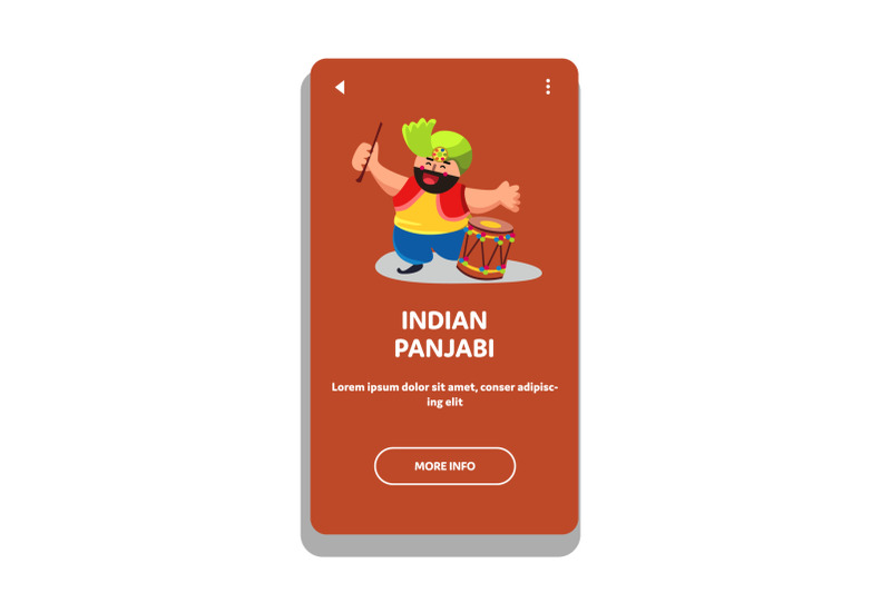 indian-punjabi-with-drum-sticks-and-dhol-vector