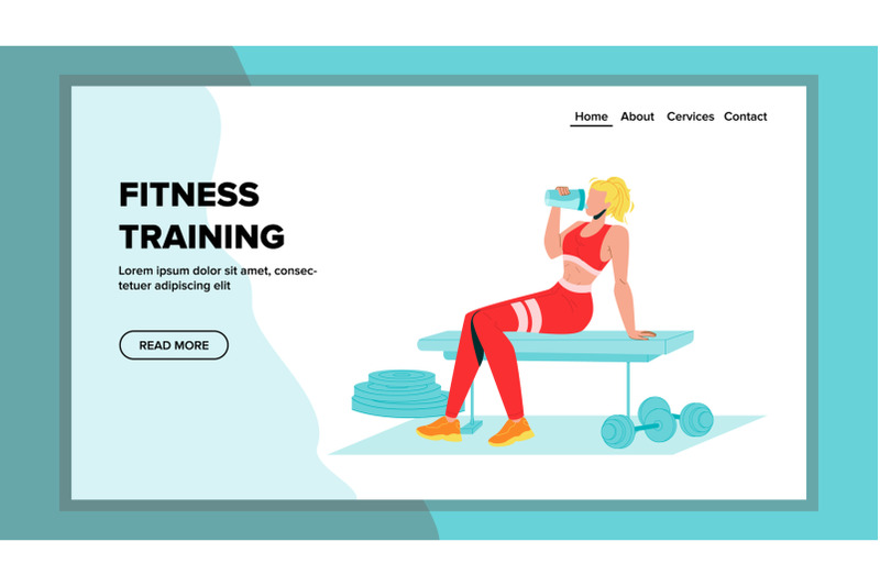 fitness-training-with-sport-tool-in-gym-vector