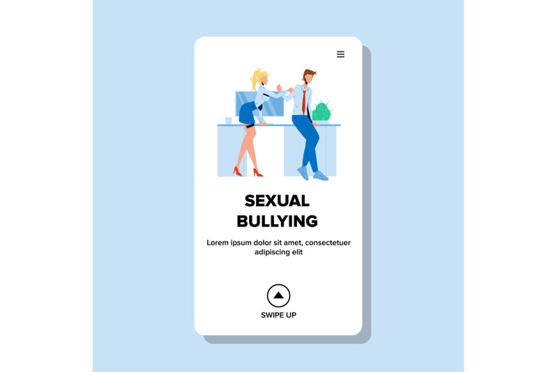 sexual-bullying-employees-on-workplace-vector-illustration