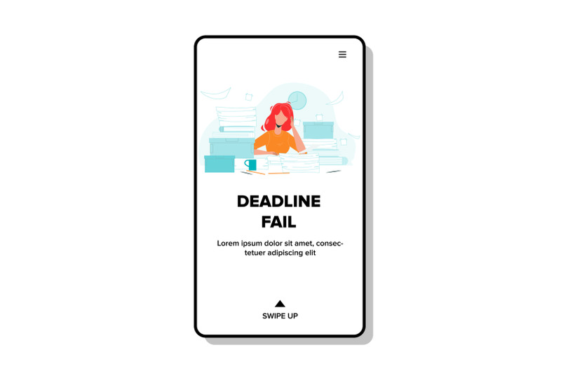 deadline-fail-stressed-woman-workplace-vector-illustration