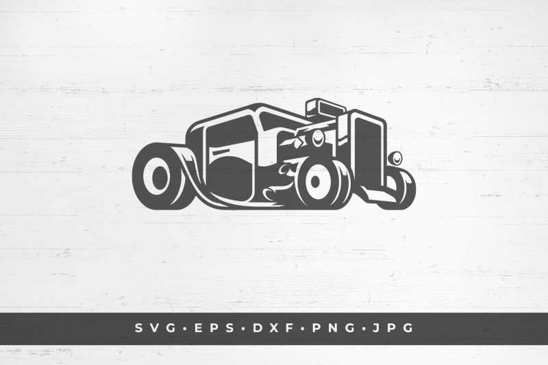 classic-hot-rod-car-silhouette-vector-illustration