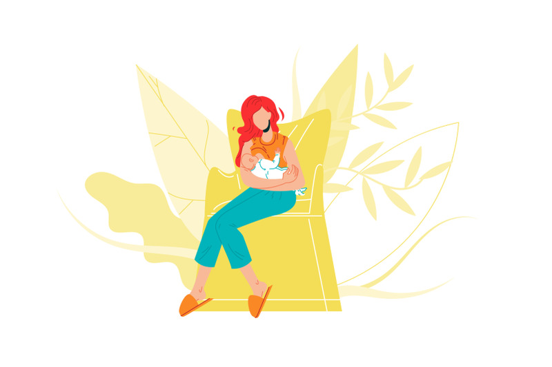 woman-breastfeeding-newborn-baby-vector-characters-illustration