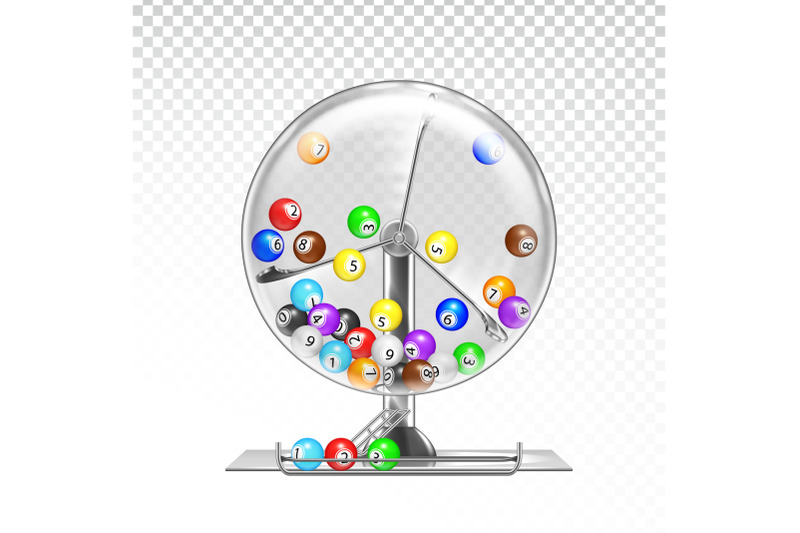 lottery-machine-with-lotto-balls-inside-vector-illustration