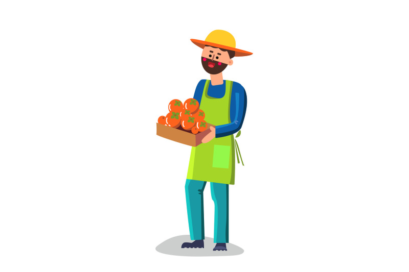 man-holding-box-with-persimmon-character-vector