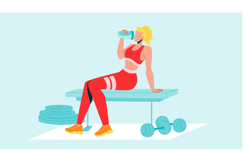 woman-drink-protein-cocktail-from-shaker-vector