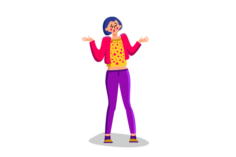 shrugging-shoulders-confused-young-woman-vector-illustration