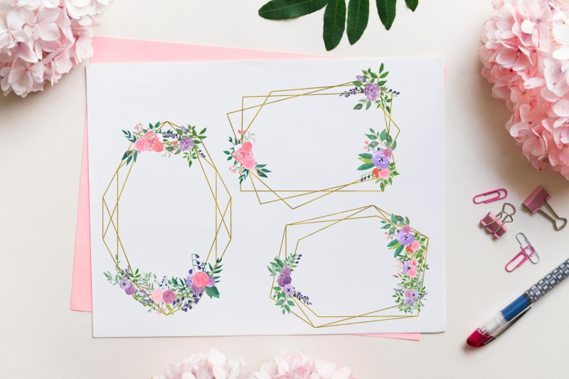 romantic-geometric-frames-with-roses