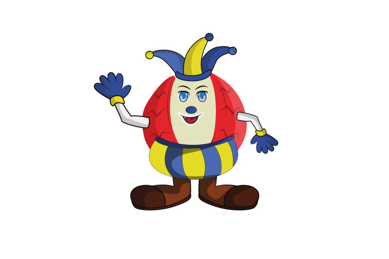 lychee-fruit-clown-cartoon-character