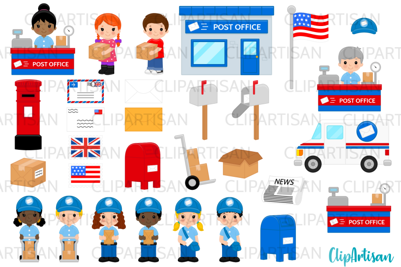 post-office-clip-art-mail-carrier-mail-truck-mailbox