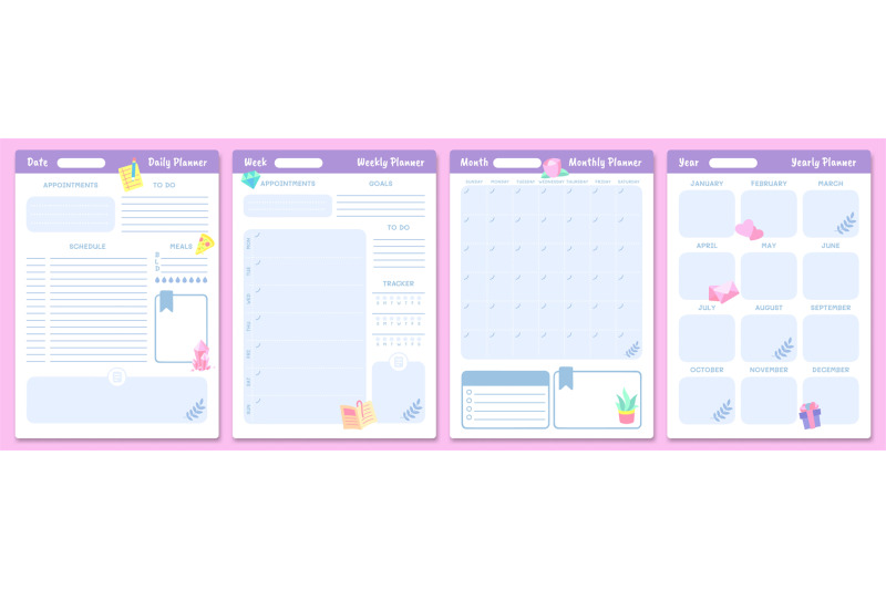 cute-planner-templates-daily-weekly-monthly-and-yearly-planners