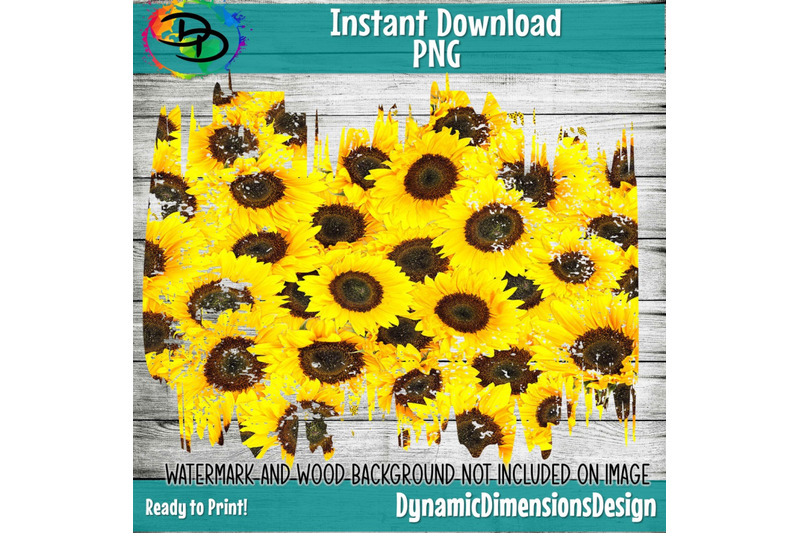 distressed-sunflower-sublimation-sunflower-png-sunflower-printable