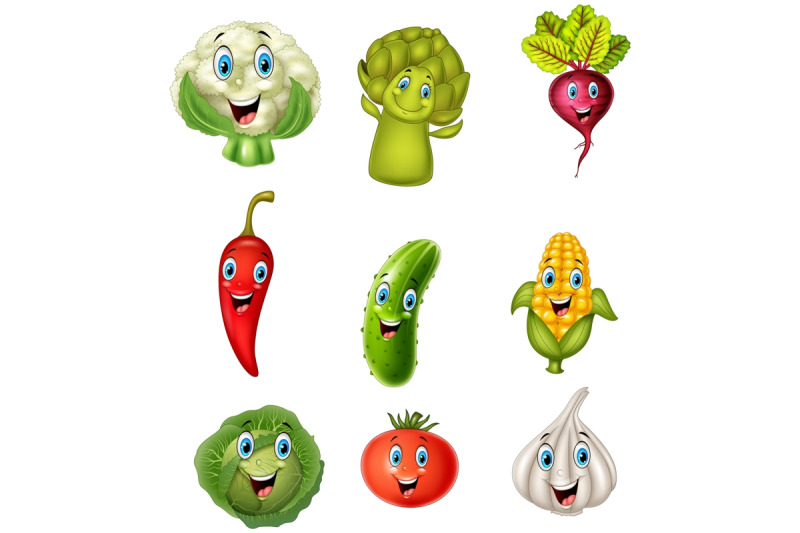 cartoon-funny-vegetables-bundles