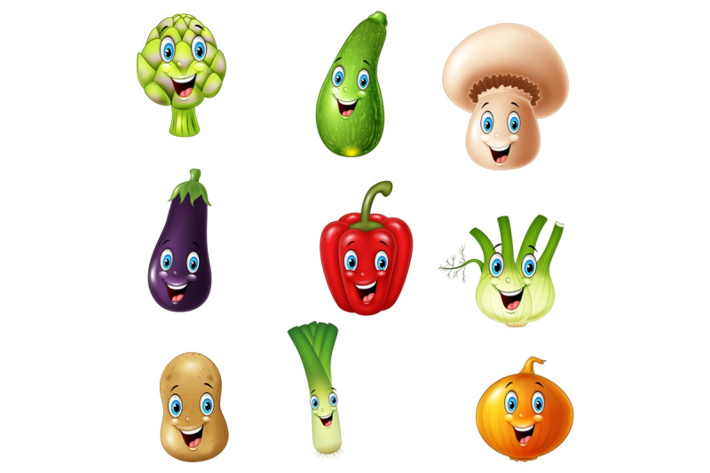 cartoon-funny-vegetables-bundles