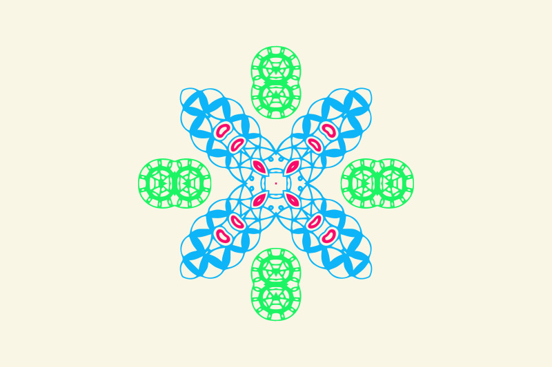 ornament-abstract-green-blue-pink-color