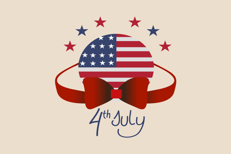 american-independence-day-with-cute-ribbon