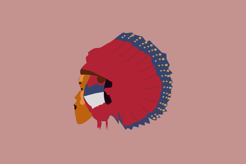 american-tribe-flat-illustration