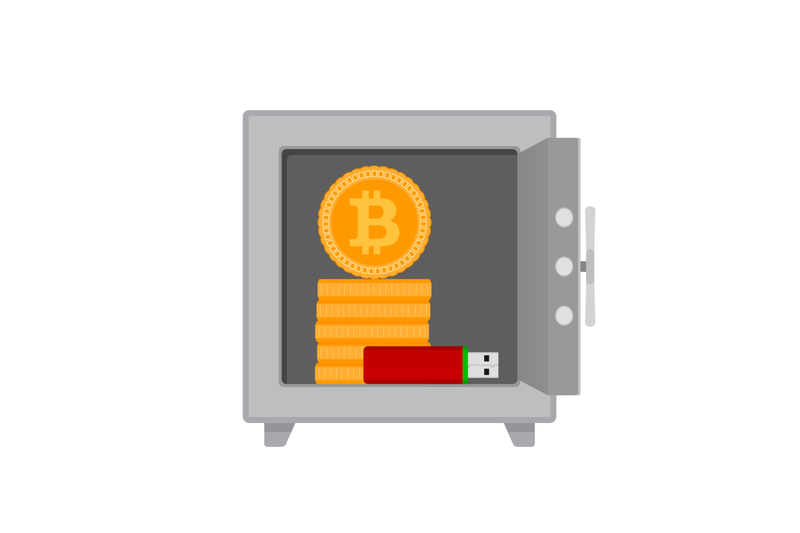 safe-with-bitcoin-coins-and-flash-drives