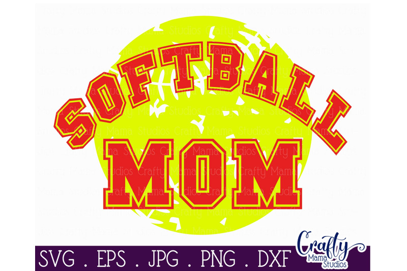 Softball Mom svg - Distressed Mom Shirt Svg, Softball Svg By Crafty ...