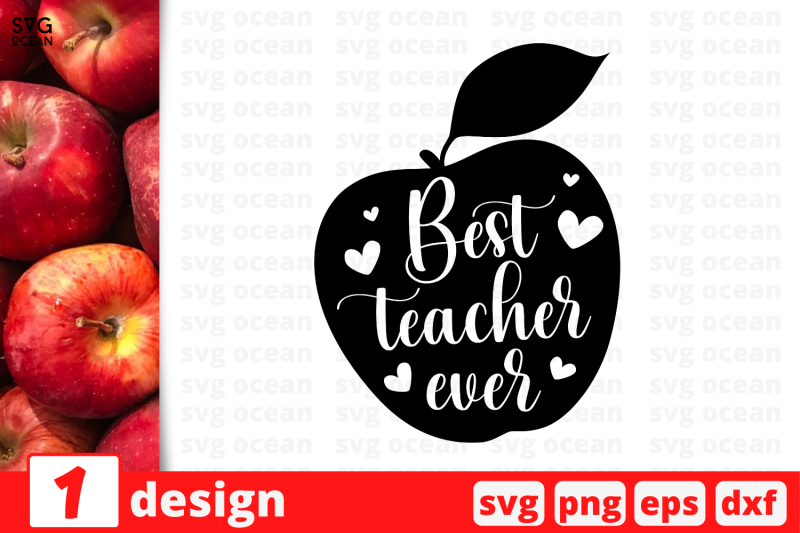 Download 1 BEST TEACHER EVER, Teacher quotes cricut svg By SvgOcean ...