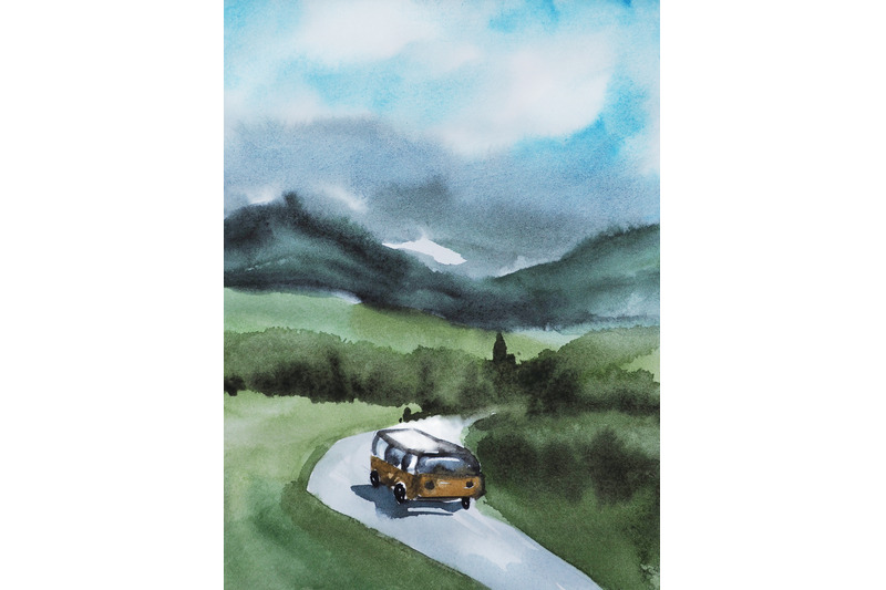 watercolor-nature-and-landscape-simple-travel-illustration