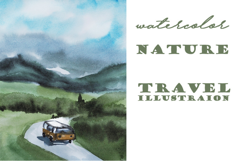 watercolor-nature-and-landscape-simple-travel-illustration