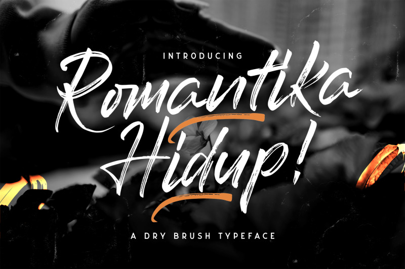 romantika-hidup-dry-brush-script-font
