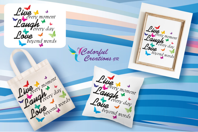 live-laugh-love-digital-stamp-butterfly-colorful-stamp-inspirationa