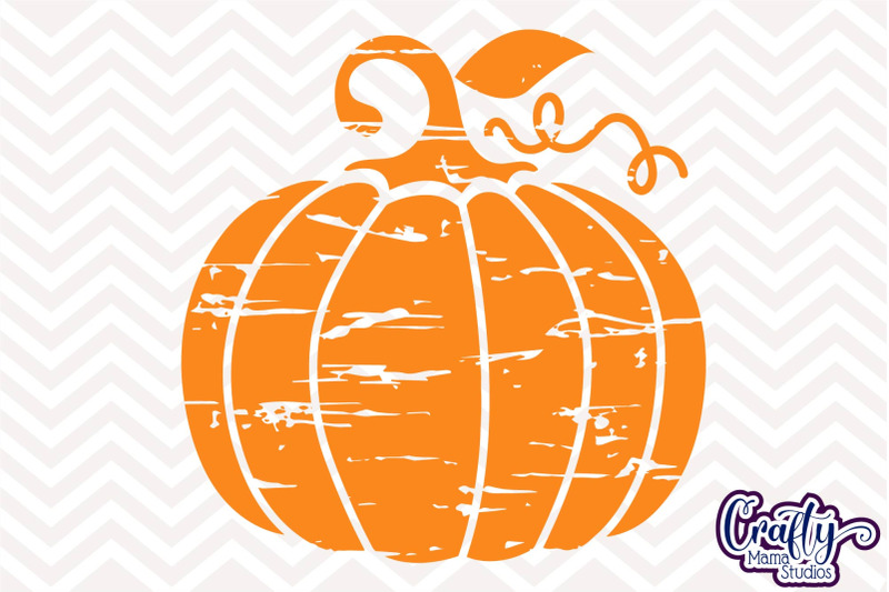Distressed Pumpkin Svg By Crafty Mama Studios | TheHungryJPEG