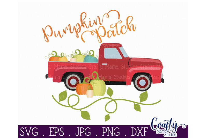 Download Pumpkin Patch - Vintage Truck Svg By Crafty Mama Studios | TheHungryJPEG.com