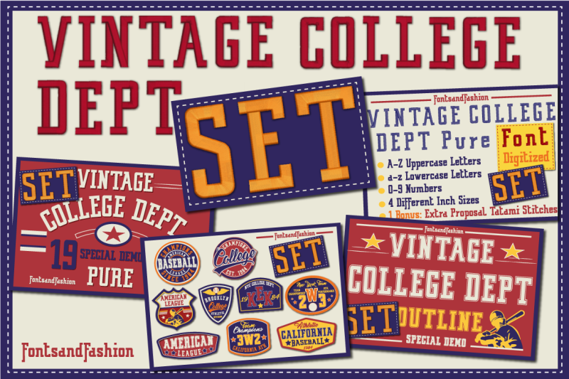 vintage-college-dept-set