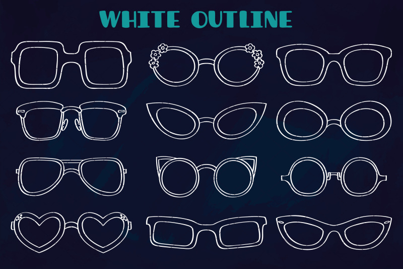 white-glasses-nerd-frames-eye-wear-sunglasses-hand-drawn-shades