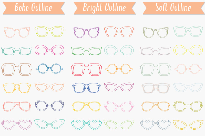 colored-glasses-nerd-frames-eye-wear-sunglasses-hand-drawn-shades