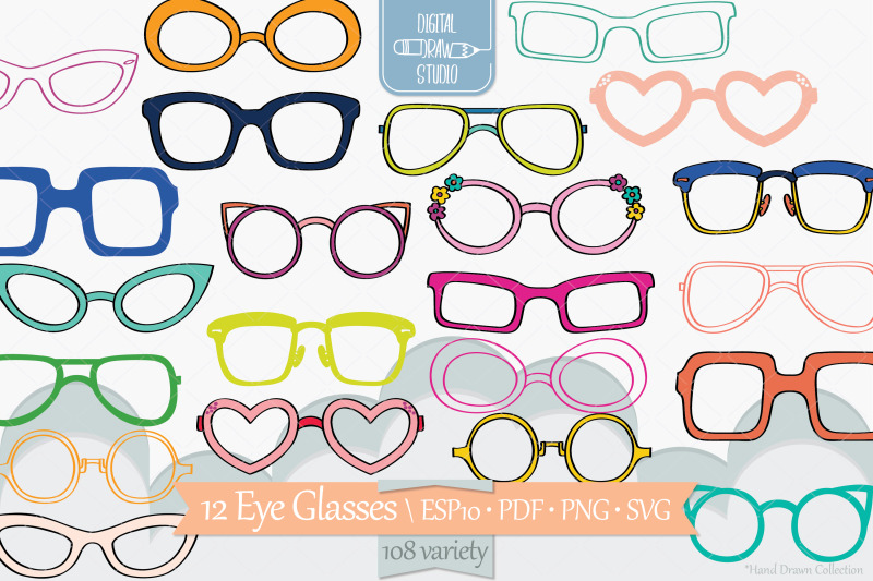 colored-glasses-nerd-frames-eye-wear-sunglasses-hand-drawn-shades