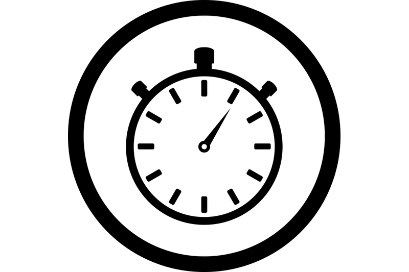 stopwatch-black-white-icon