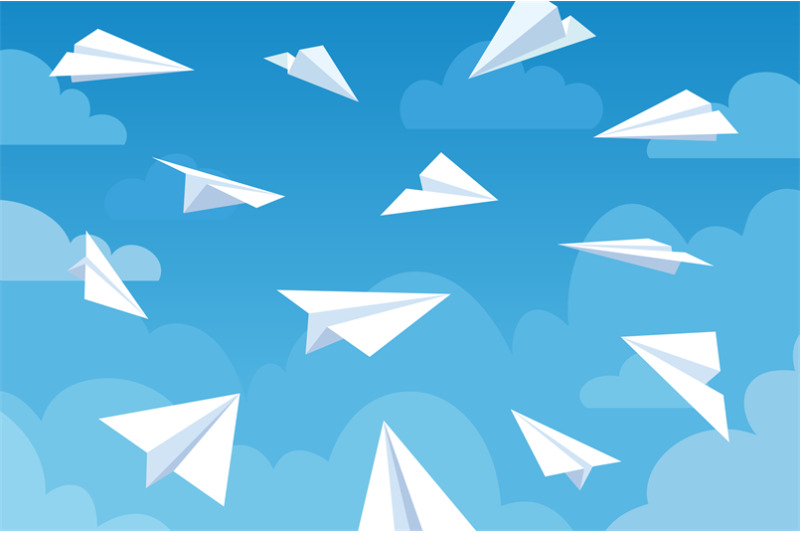 paper-planes-in-blue-sky-white-flying-airplanes-in-clouds-from-differ