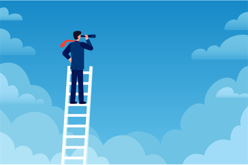 business-vision-businessman-stands-on-career-ladder-with-telescope-p