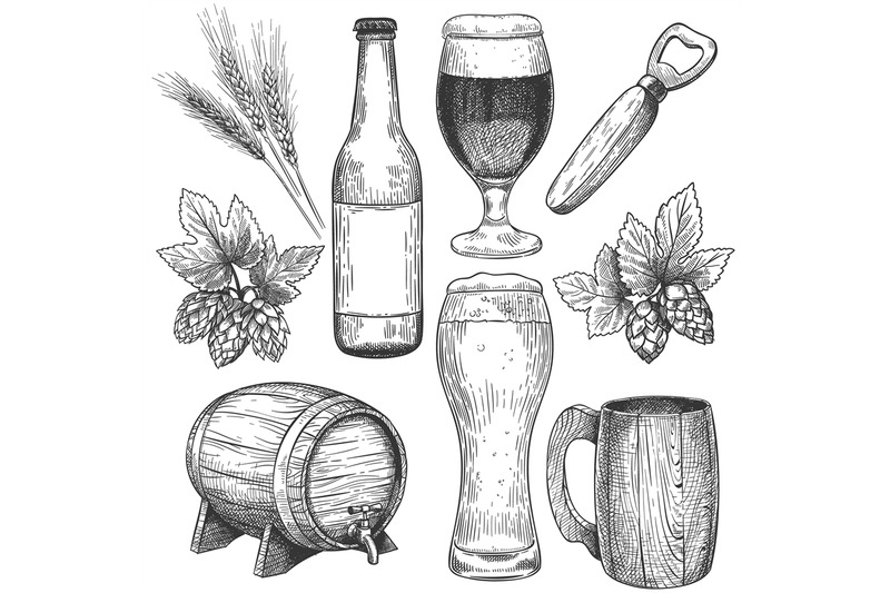 hand-drawn-beer-sketch-beer-glasses-mugs-and-barrel-bottle-hops-m