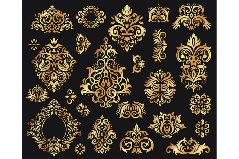 golden-damask-ornament-vintage-floral-sprigs-pattern-baroque-ornamen