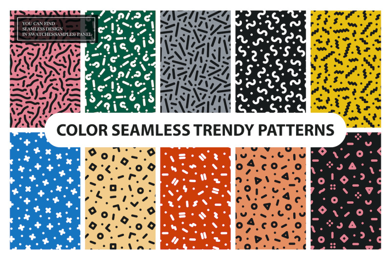 trendy-colorful-seamless-patterns