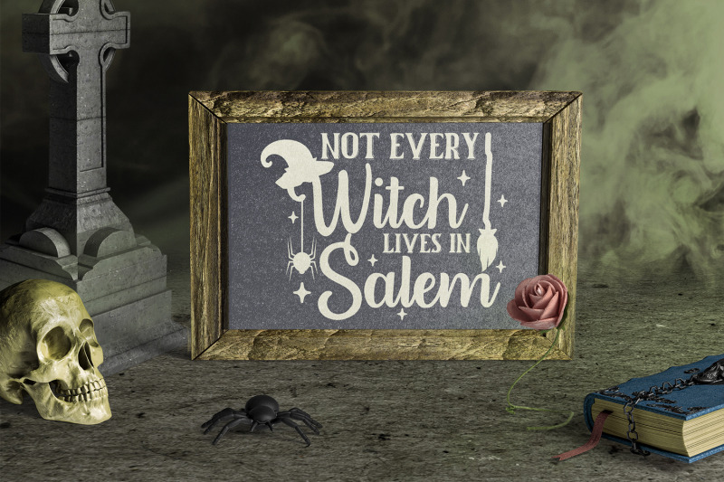 Halloween Svg Not Every Witch Lives In Salem Svg Dxf Png By Craftlabsvg Thehungryjpeg Com